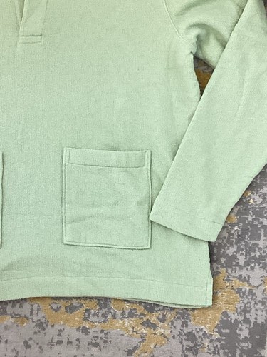 Nueva Sudadera Todd Snyder Algodón Terry LS Lavada Cuello Como Nuevo Bolsillos Muestra - Imagen 2 de 8