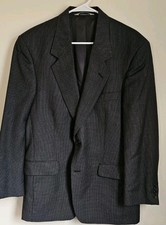 Vintage Evan Picone Men's 100 Wool Tweed Grey Black Blazer