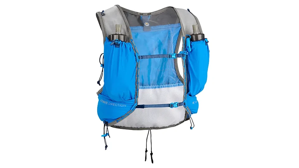Chaleco de carrera Ultimate Direction 5.0 para hombre chaleco para correr talla pequeña, azul modelo antiguo Foto 2 de 4