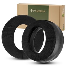 Geekria Hybrid Velour Replacement Ear Pads for Sony PS5 Pulse 3D Headset Black