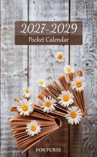 Pocket Calendar 2027-2029: Small Size 3-Year Planner 2027-2028-2029 from Janua