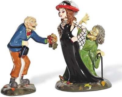 Dept 56 MADE FOR EACH OTHER Set of 2 Halloween 807303 Black Widow DEPARTMENT D56