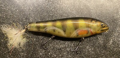 Black Dog Baits Lunker Punker Older Rare Perch OG Topwater Bait