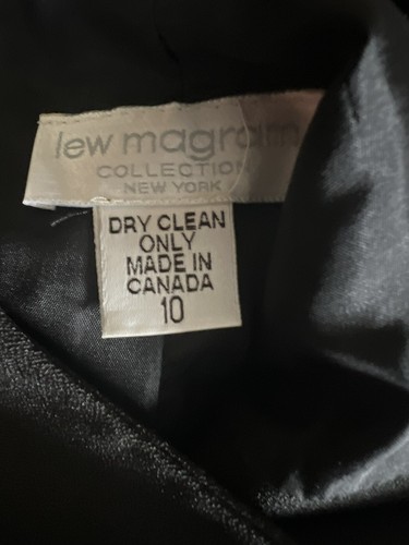 Vintage Rare Lew Magram Sheer Back Black Dress Sz 10 Pre-Owned Great Condition - Picture 5 of 5