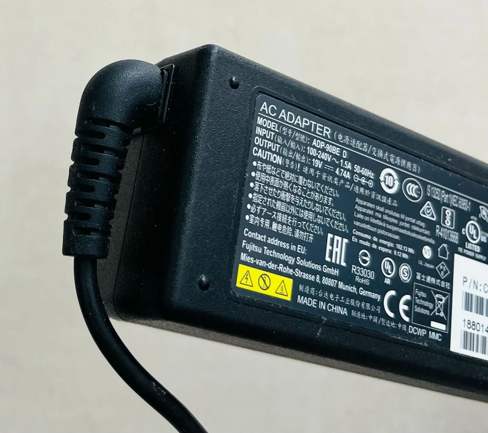 Fujitsu Netzteil Kabel Ladekabel ADP-90BE D Gebraucht - Bild 2 von 4