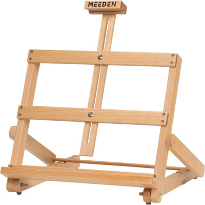 Adjustable Heavy-Duty H-Frame Tabletop Easel for Artists - Portable Beechwood