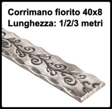 Corrimano in ferro battuto per balconi scale interne esterno passamano pieno