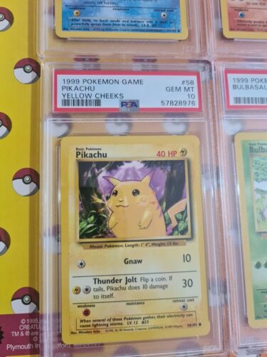 Psa 10 Pokémon Base Set Charmander Squirtle Bulbasaur Pikachu Starters 1999 Rare - Picture 2 of 11