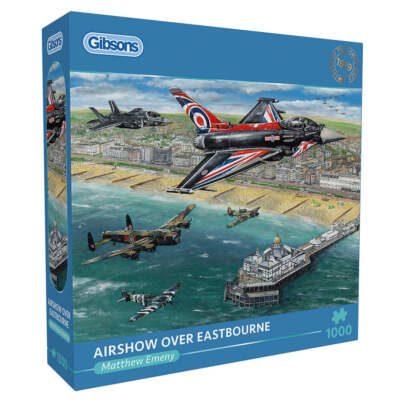 Gibsons Airshow über Eastbourne 1000 Teile Puzzle Flugzeug Krieg Militär Geschenk