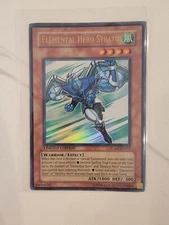 Yugioh TCG Elemental Hero Stratos JUMP-EN012 Ultra Rare - MP - Crease on back