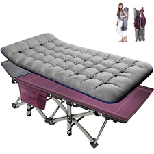 Oversized Folding Bed Cot Rollaway Guest Bed For Adult Sleep With Mattress