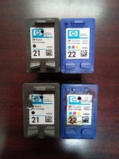 Empty HP Ink Cartridges Black 21 And Tri-color 22