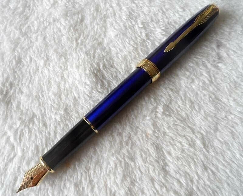Хороший синий/золотой зажим Parker сонет серии тонкий (F) новый в коробке перьевая ручка без коробки - Изображение 2 из 4