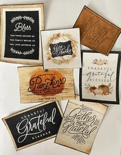 Fall Grateful Patches - Iron On Fabric Appliques - Holiday Craft Show