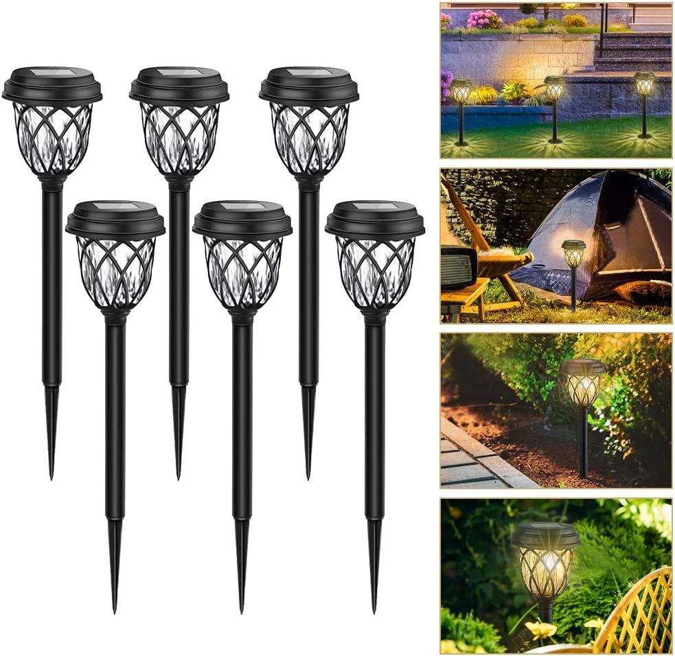 Solar Lights Outdoor New 6 Pack Solar Garden Lights with Double