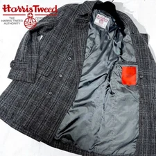 Urban Research Rosso Harris Tweed Men's Gray Chester Coat