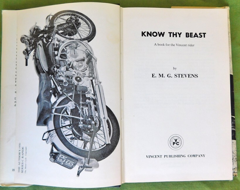 VINCENT HRD KNOW THY BEAST MOTORCYCLE BOOK 1977 RAPIDE
