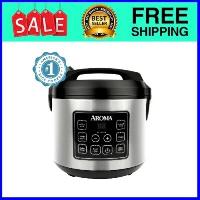 Aroma  20-Cup Digital Rice & Grain Cooker Multi-Cooker 8X Bonded Granite Coating