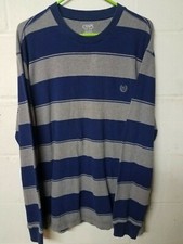 Chaps *** Men's XL Long Sleeve Blue/Gray Striped Shirt