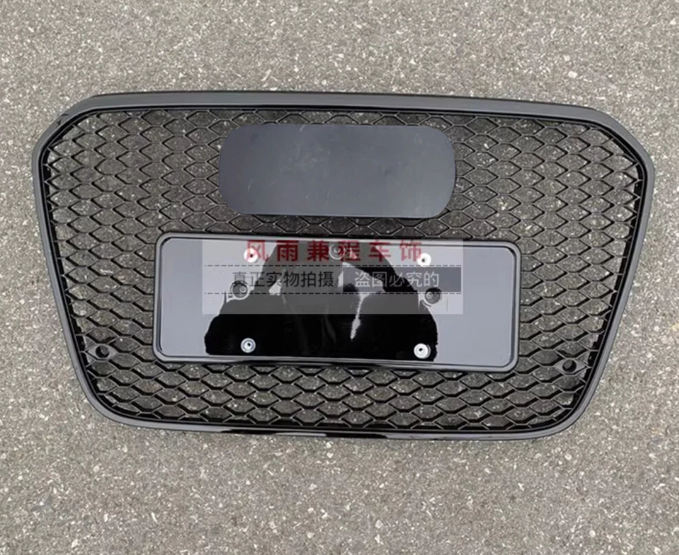 Parachoques delantero parrilla nido de abeja negro para Audi A6 C7 S6 2013 2014 2015  Foto 3 de 3