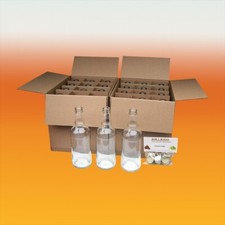 Clear Glass Beer Bottles With Crown Caps x 24 For Home Brew Beer