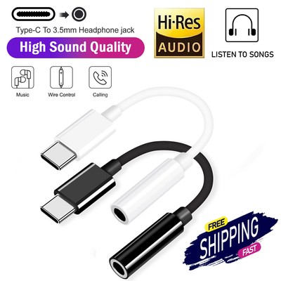 1-30x USB-C to 3.5mm AUX Headphone Jack Adapter Lot For iPhone 15/Android Phone