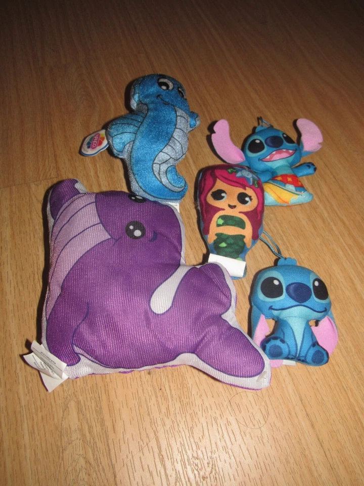 14 Plush Stuffed Animals Tsum Tsum Disney Stitch Happy Meal Build a Bear 2-in-1 - Image 2 of 4