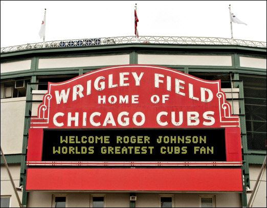 Personalized Wrigley Field Marquee Photo 11X14 Your Name On The