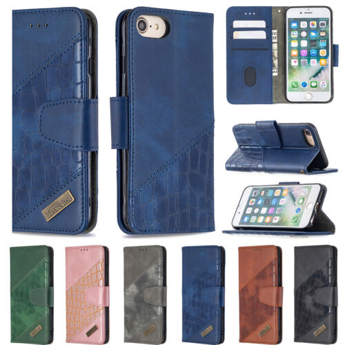 For IPhone 13 12 11 Pro Max X XR 7 8 6 Luxury Leather Wallet Folding Case Cover - Afbeelding 1 van 15