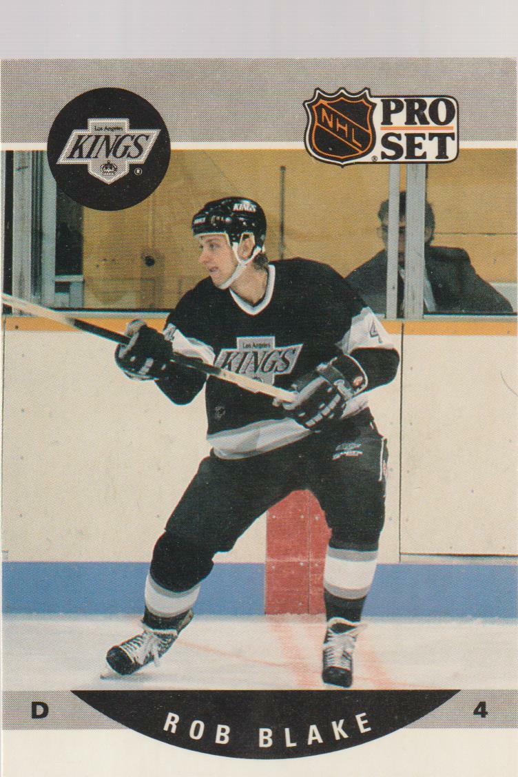 1990-91 Pro Set #611 Rob Blake rookie card, Los Angeles Kings HOF