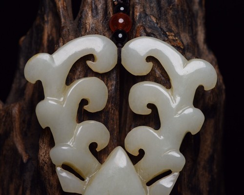 Chinese Natural Hetian Jade Exquisite Carving Deer Statue Pendant Jewelry Art - Picture 2 of 17