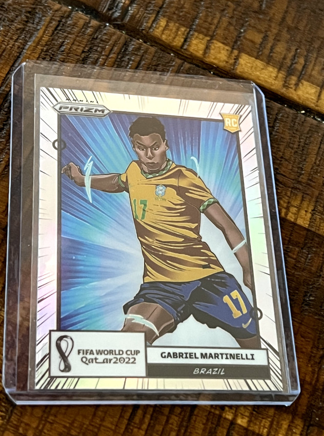Gabriel Martinelli 2022 Panini Prizm World Cup Manga Rookie RC Brazil SP Arsenal