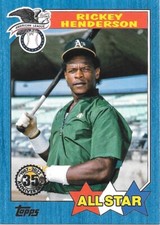 2022 Topps Series 2 RICKEY HENDERSON Blue 1987 Topps All Star -ATHLETICS-