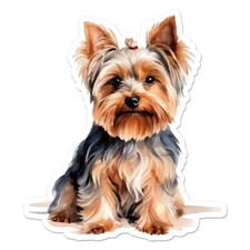 Yorkie Yorkshire Terrier, Vinyl Decal Sticker, Indoor Outdoor, 3 Sizes, 11378