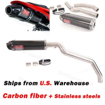 Slip for Honda CBR600RR 2005-2023 Carbon Muffler Tips Exhaust Link Pipe System | UK
