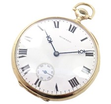 Vintage Howard 14k Yellow Gold 46mm 17j Pocket Watch c. 1920's