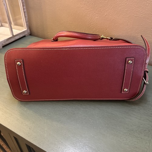 Dooney & Bourke WILLA Zip Satchel Crossbody Bag Terracotta EUC Large - Picture 7 of 10