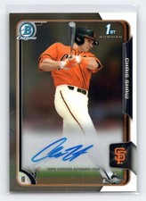 2015 Bowman Draft #BCA-CS Chris Shaw Chrome Draft Pick Autographs