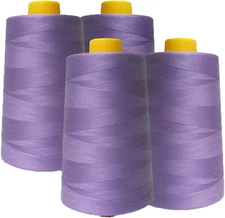 4Pack of 6000 Yard Spools Sewing Thread All Purpose Spun Polyester Overlock Cone