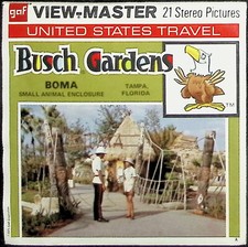 BUSCH GARDENS Small Animal Enclosures Tampa Florida 3d View-Master 3 Reel Packet
