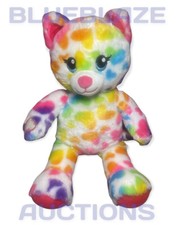 Build A Bear BAB 16 Rainbow Friends Cat Plush Retired Multicolored Rainbow 2019
