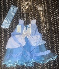 Little Girls Cinderella Costume Dress Princess Fancy Dress Accessories Set 3T-4T
