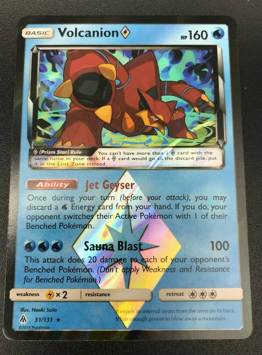  Volcanion Prism Star - 31/131 - Holo Rare - Forbidden Light :  Toys & Games