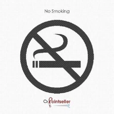 No Smoking Needlepoint Kit or Canvas