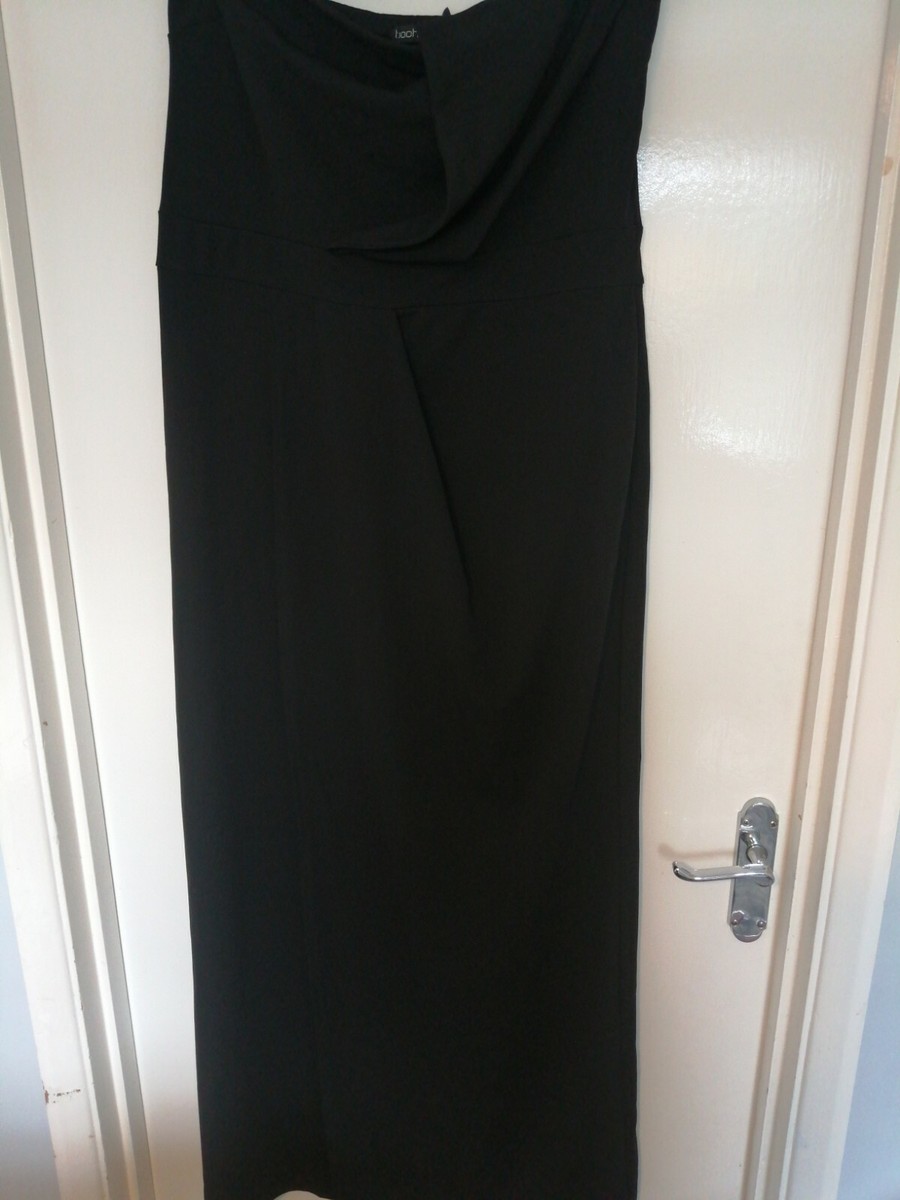 chinese dress ladies Chosen Black Bandeau Wrap Maxi Dress With Feather Trim  Club L London