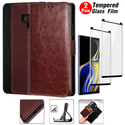 For Samsung Galaxy Note9 PU Leather Wallet Case Stand Cover / Screen Protector