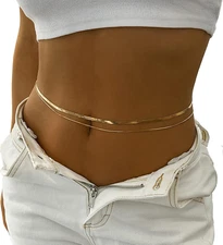Women Bikini Double Thin Waist Chain Jewelry Summer Beach Multi-Layer Body Belly
