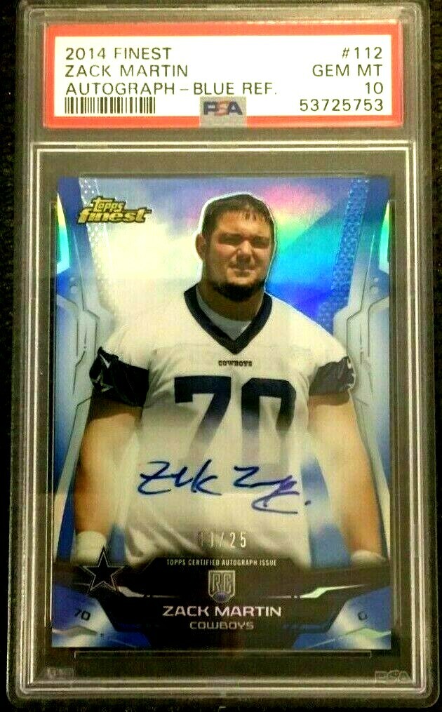 TOPPS FINEST FOOTBALL AUTO CARDS PSA