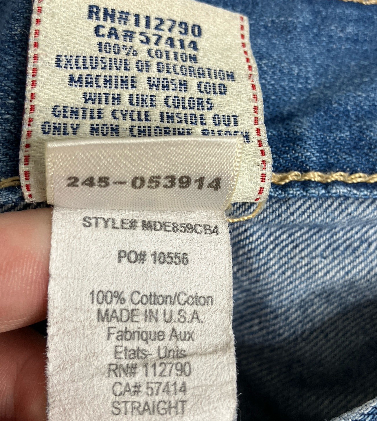 Vintage Y2K True Religion Jeans Mens 38x33 Straight Leg World Tour Made In USA thumbnail 6