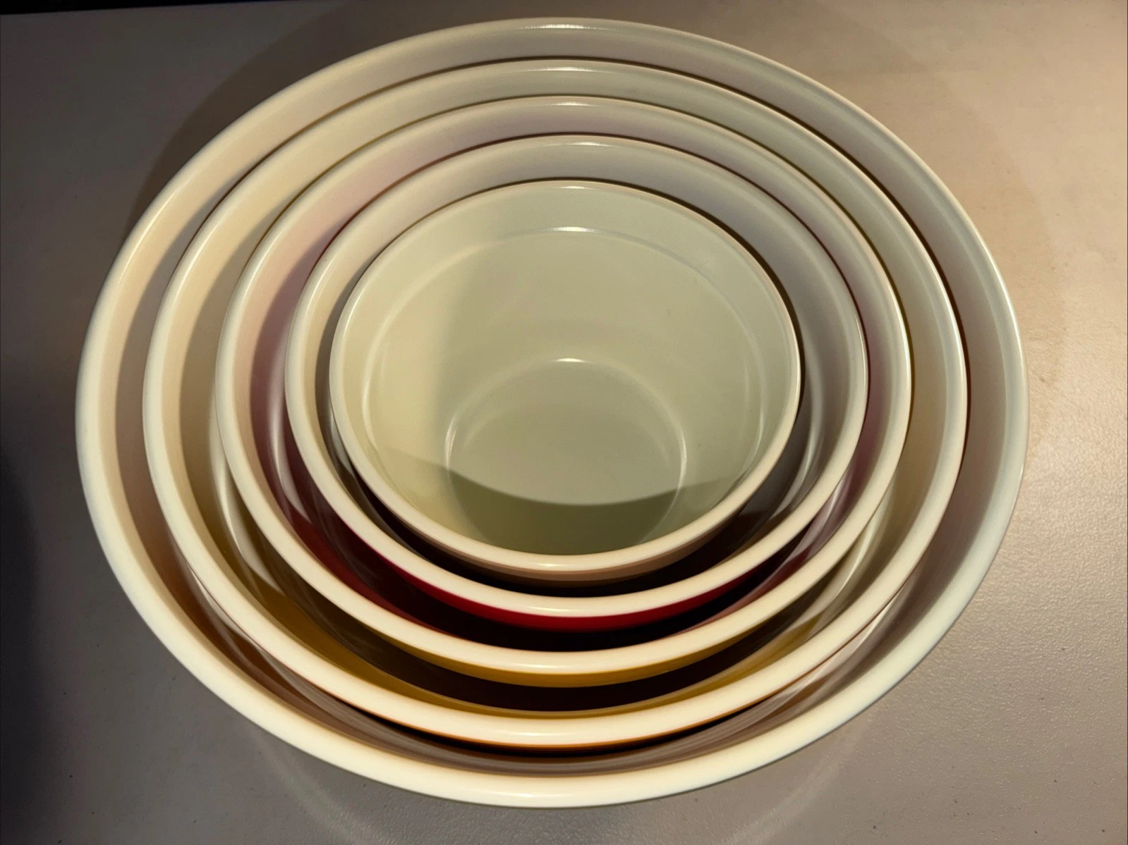 Multicolor melamine Nesting Mixing Bowl Set of 5
Opens in a new window or tab
